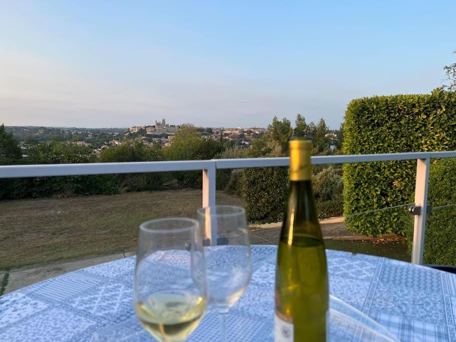 9 Ecluses Canal Du Midi-Maison T3 Belle Vue Avec Piscine Béziers Esterno foto